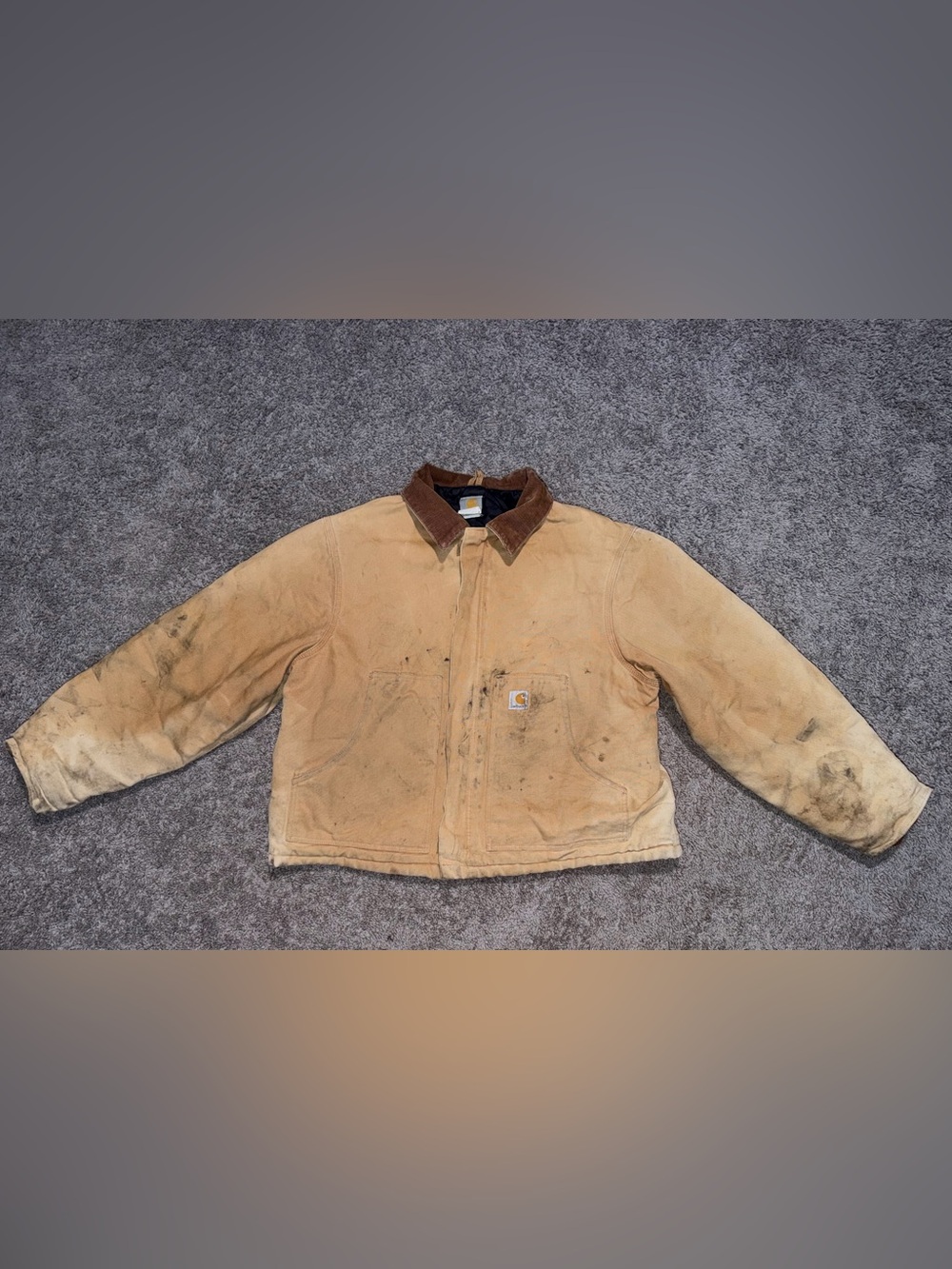 Vtg Carhartt JO2 BRN Arctic Quilt-Lined Duck Canvas
Work Jacket Brown Size 48